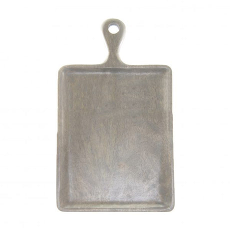 Rectangle Serving Board With Handle - 400x200mm, Mangowood, Grey from Chef Inox. made out of Mangowood and sold in boxes of 1. Hospitality quality at wholesale price with The Flying Fork!