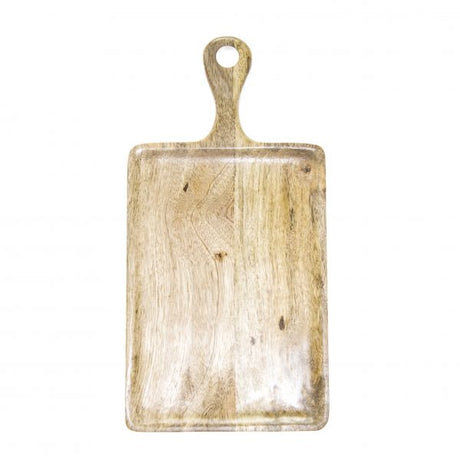 Rectangle Serving Board With Handle - 260x180mm Mangowood, Natural from Chef Inox. made out of Mangowood and sold in boxes of 1. Hospitality quality at wholesale price with The Flying Fork!