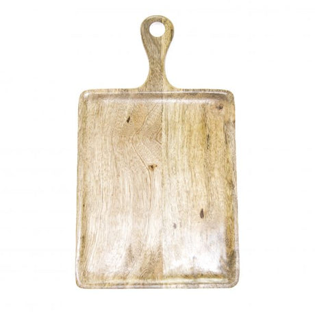Rectangle Serving Board With Handle - 300x400x200mm, Mangowood, Natural from Chef Inox. made out of Mangowood and sold in boxes of 1. Hospitality quality at wholesale price with The Flying Fork!