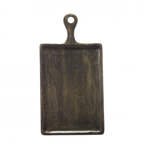 Serving Board With Handle - 260x360x180mm, Mangowood, Dark from Chef Inox. made out of Mangowood and sold in boxes of 1. Hospitality quality at wholesale price with The Flying Fork!