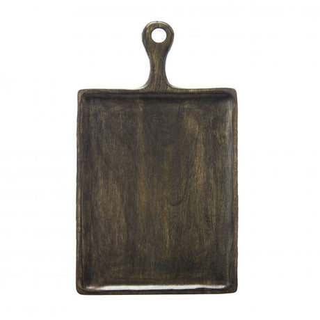 Rectangle Serving Board With Handle - 300x400x200mm, Mangowood, Dark from Chef Inox. made out of Mangowood and sold in boxes of 1. Hospitality quality at wholesale price with The Flying Fork!