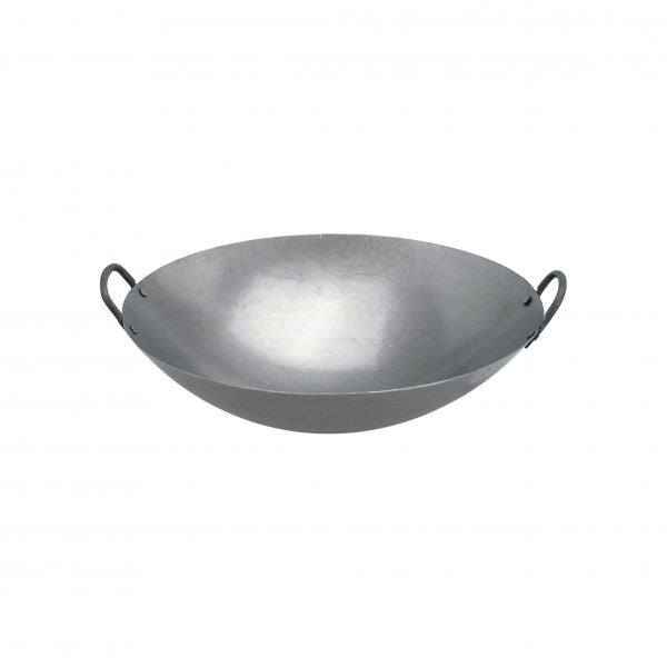 Iron Wok - 350mm from Chef Inox. made out of Cast iron and sold in boxes of 1. Hospitality quality at wholesale price with The Flying Fork!