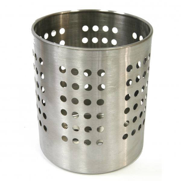 Cylinder Flatware Utensil Holder - 120x140mm, Satin Finish from Chef Inox. made out of Stainless Steel and sold in boxes of 6. Hospitality quality at wholesale price with The Flying Fork!