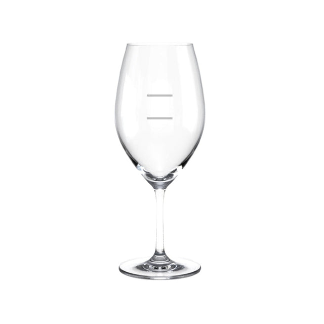 Melody Bordeaux - 475Ml, Double Pour Line from Ryner Glass. Pour line printed and sold in boxes of 24. Hospitality quality at wholesale price with The Flying Fork!