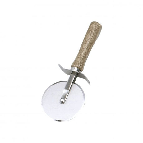 Pizza Cutter - 100mm, Wood Handle from Chef Inox. made out of Stainless Steel and sold in boxes of 1. Hospitality quality at wholesale price with The Flying Fork!