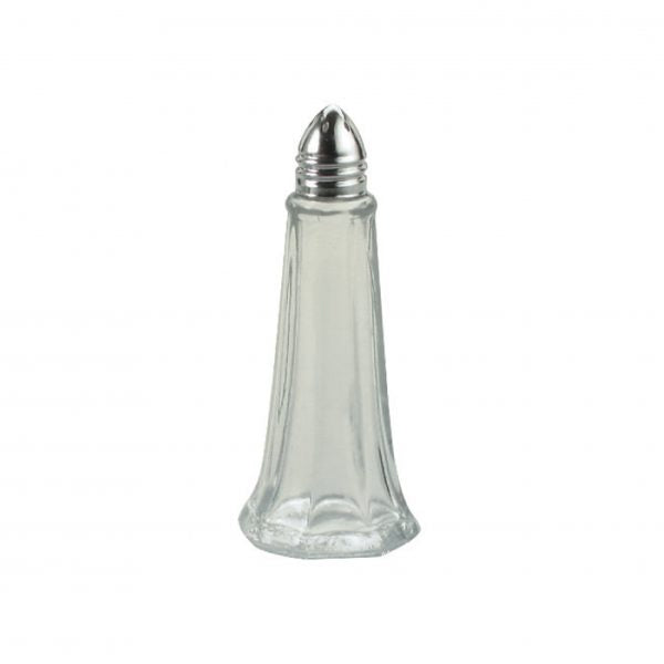 Salt & Pepper Glass Tower - 115mm from Chef Inox. made out of Glass and sold in boxes of 12. Hospitality quality at wholesale price with The Flying Fork!