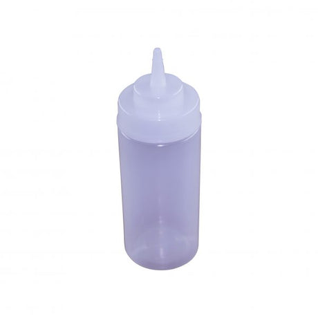 Wide Mouth Squeeze Bottle - 480ml, Clear from Chef Inox. made out of Polyethylene and sold in boxes of 12. Hospitality quality at wholesale price with The Flying Fork!