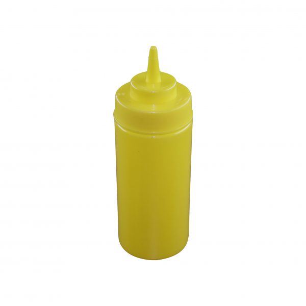 Wide Mouth Squeeze Bottle - 480ml, Yellow from Chef Inox. made out of Polypropylene and sold in boxes of 12. Hospitality quality at wholesale price with The Flying Fork!