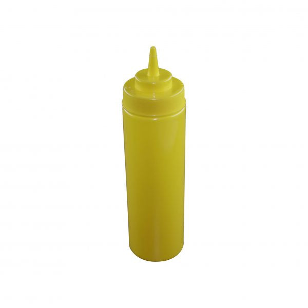 Wide Mouth Squeeze Bottle - 720ml, Yellow from Chef Inox. made out of Polypropylene and sold in boxes of 12. Hospitality quality at wholesale price with The Flying Fork!