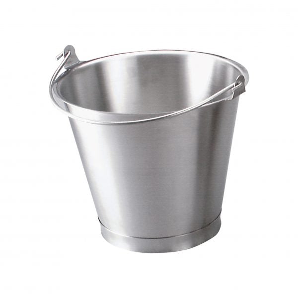 Bucket With Base - 13.0Lt from Chef Inox. made out of Stainless Steel and sold in boxes of 1. Hospitality quality at wholesale price with The Flying Fork!