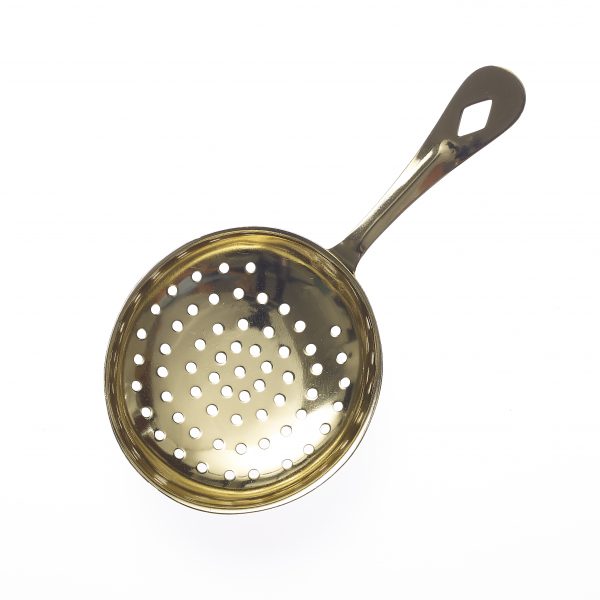 Ice Scoop-Round Julep - Perforated, Gold Plated from Chef Inox. Sold in boxes of 1. Hospitality quality at wholesale price with The Flying Fork!