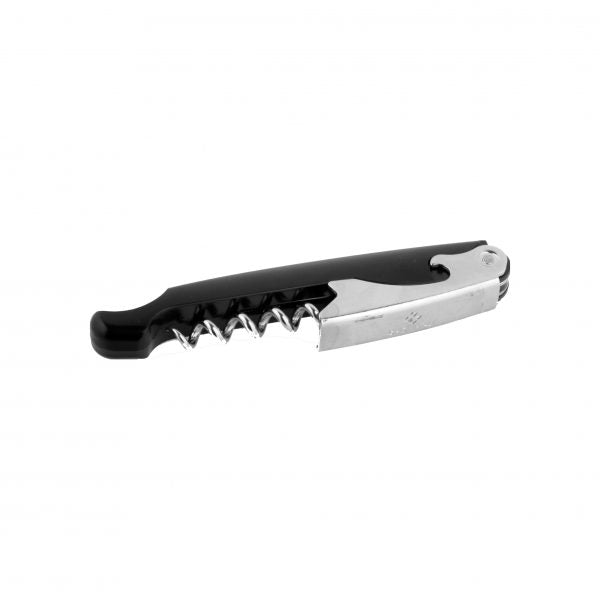 Dolphin Waiters Friend - with Foil Cutter, Black from Ghidini. made out of Chrome and sold in boxes of 1. Hospitality quality at wholesale price with The Flying Fork!