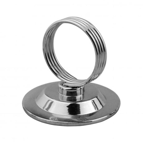 Ring Menu Card Holder from Chef Inox. made out of Stainless Steel and sold in boxes of 12. Hospitality quality at wholesale price with The Flying Fork!