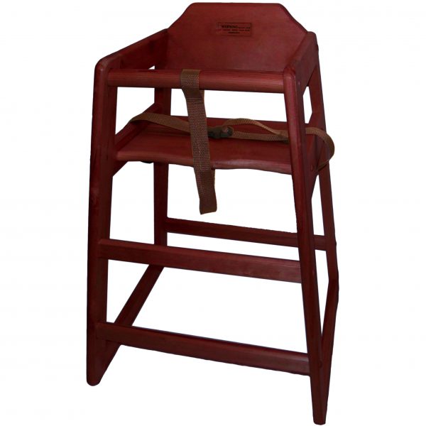 High Chair - Mohogany from Chef Inox. made out of Wood and sold in boxes of 1. Hospitality quality at wholesale price with The Flying Fork!