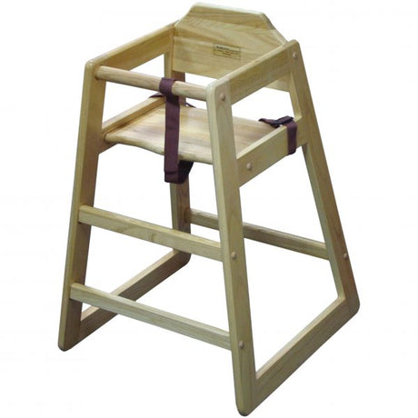 High Chair - Natural from Chef Inox. made out of Wood and sold in boxes of 1. Hospitality quality at wholesale price with The Flying Fork!