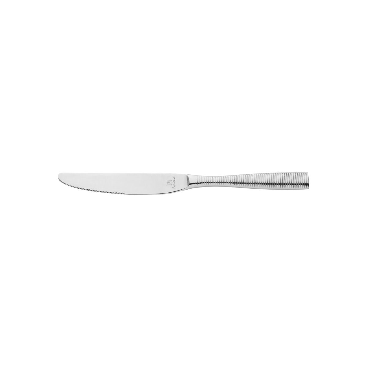 Dessert Knife - Solid Handle - Ringo from Fortessa. made out of Stainless Steel and sold in boxes of 12. Hospitality quality at wholesale price with The Flying Fork!