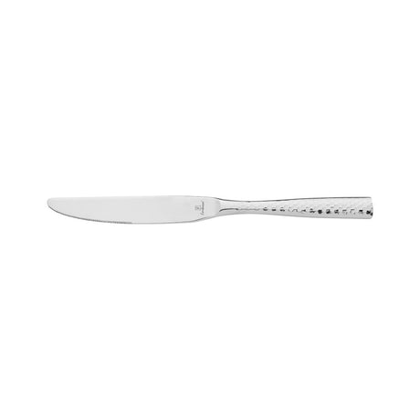 Table Knife - Solid Handle - Lucca Faceted from Fortessa. made out of Stainless Steel and sold in boxes of 12. Hospitality quality at wholesale price with The Flying Fork!