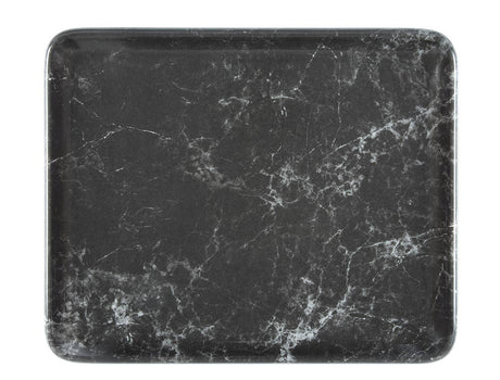 Melamine Platter - 1/2 Gn, Marble Black from Bonna. Patterned and sold in boxes of 4. Hospitality quality at wholesale price with The Flying Fork!