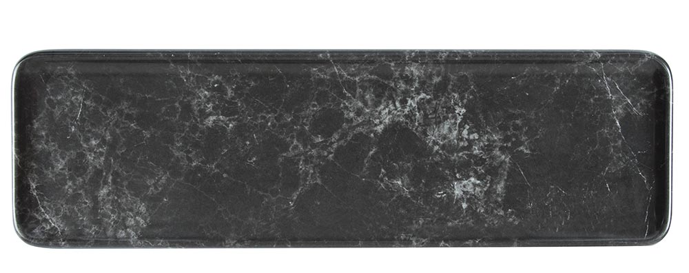 Melamine Platter - 2/4 Gn, Marble Black from Bonna. Patterned and sold in boxes of 4. Hospitality quality at wholesale price with The Flying Fork!