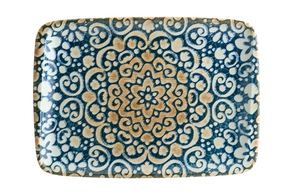 Rectangular Platter - 230Mm, Alhambra from Bonna. Patterned, made out of Ceramic and sold in boxes of 12. Hospitality quality at wholesale price with The Flying Fork!