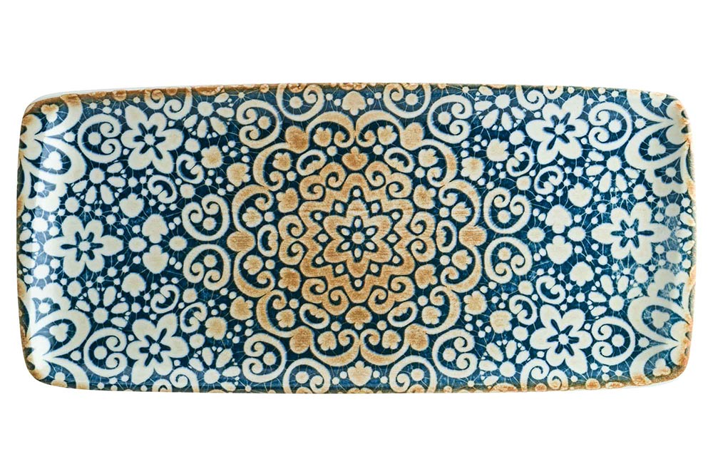 Rectangular Platter - 340Mm, Alhambra from Bonna. Patterned, made out of Ceramic and sold in boxes of 12. Hospitality quality at wholesale price with The Flying Fork!