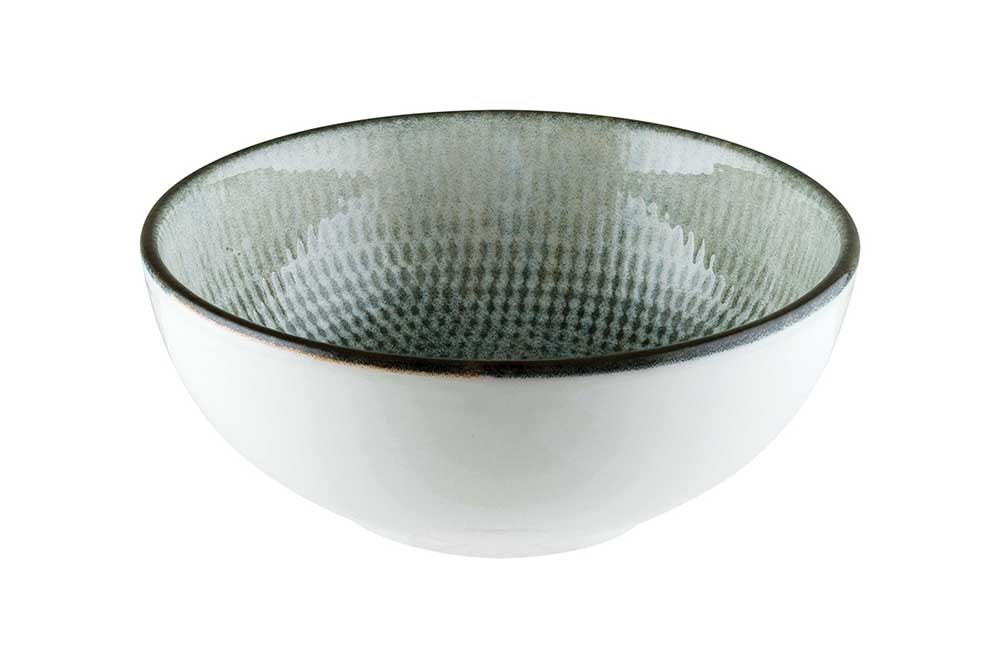 Round Deep Bowl - 130Mm, Lenta Olive from Bonna. Patterned and Deep, made out of Ceramic and sold in boxes of 12. Hospitality quality at wholesale price with The Flying Fork!