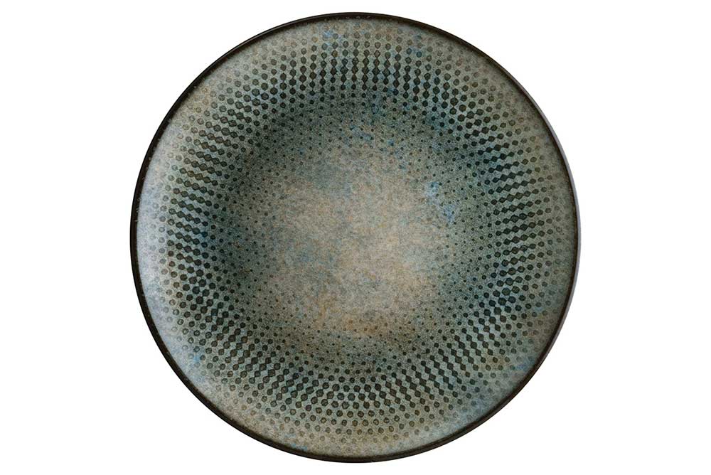 Round Coupe Plate - 210Mm, Lenta Ash from Bonna. Patterned, made out of Ceramic and sold in boxes of 12. Hospitality quality at wholesale price with The Flying Fork!