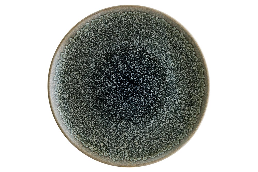 Round Coupe Plate - 270Mm, Thar Black from Bonna. Patterned, made out of Ceramic and sold in boxes of 12. Hospitality quality at wholesale price with The Flying Fork!