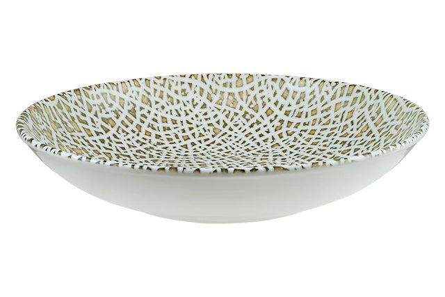 Round Bowl - Flared, 230Mm, Lapya Wood from Bonna. Patterns and with flared edges, made out of Ceramic and sold in boxes of 6. Hospitality quality at wholesale price with The Flying Fork!