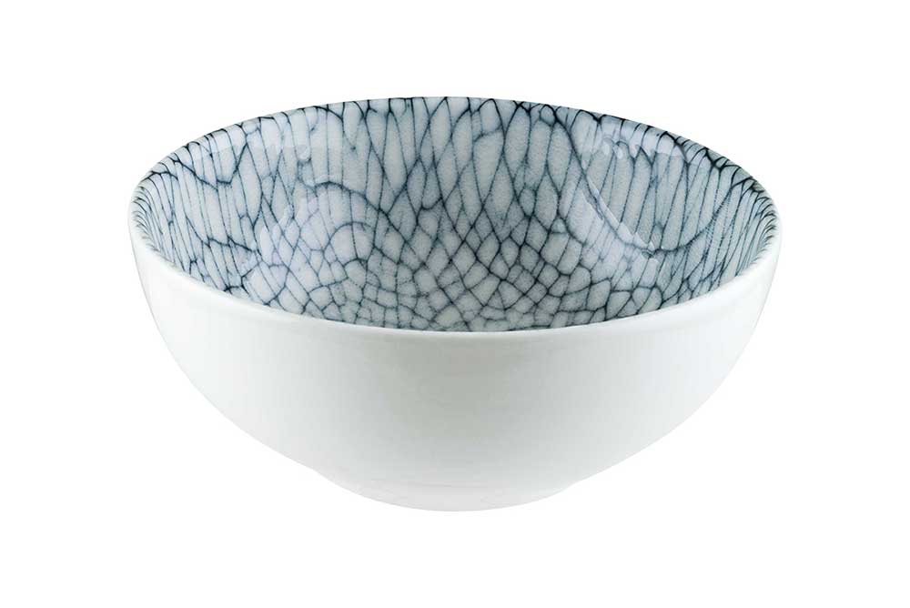 Round Deep Bowl - 130Mm, Mito Denim from Bonna. Patterned, made out of Ceramic and sold in boxes of 12. Hospitality quality at wholesale price with The Flying Fork!