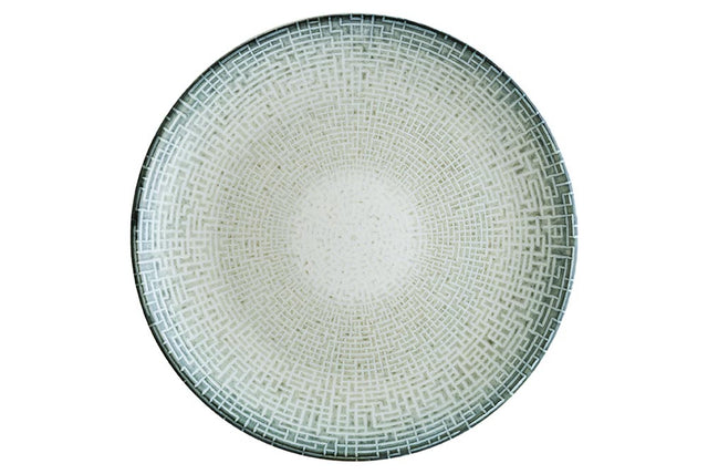 Round Coupe Plate - 210Mm, Maze from Bonna. Patterned, made out of Ceramic and sold in boxes of 12. Hospitality quality at wholesale price with The Flying Fork!