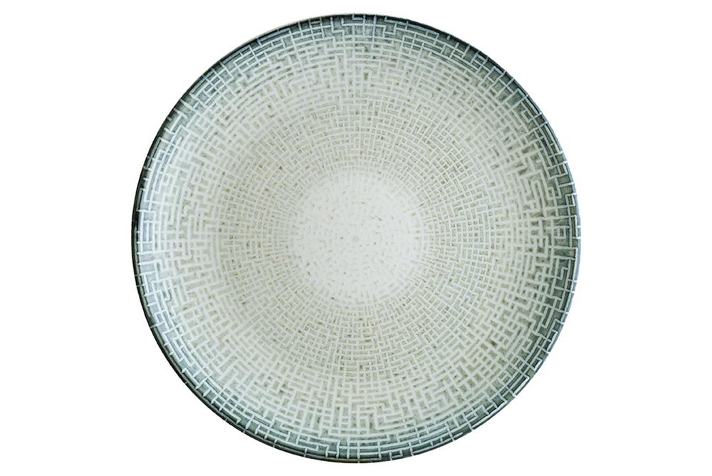 Round Coupe Plate - 270Mm, Maze from Bonna. Patterned, made out of Ceramic and sold in boxes of 12. Hospitality quality at wholesale price with The Flying Fork!