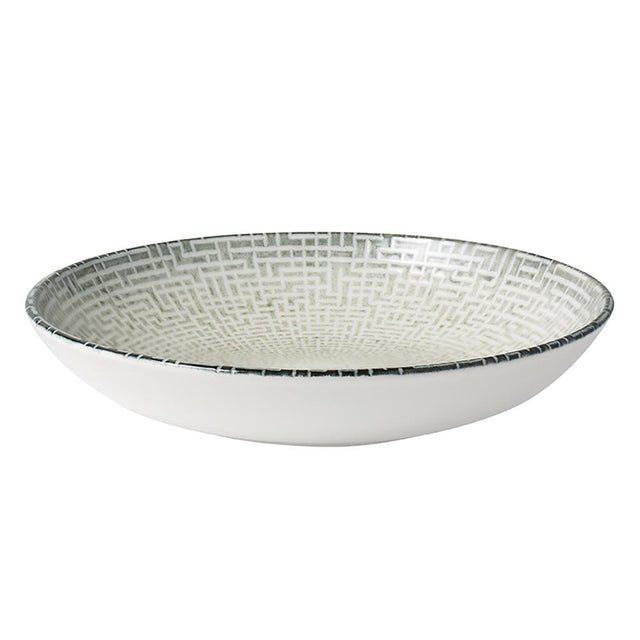 Round Bowl - Flared, 230Mm, Maze from Bonna. Patterns and with flared edges, made out of Ceramic and sold in boxes of 6. Hospitality quality at wholesale price with The Flying Fork!