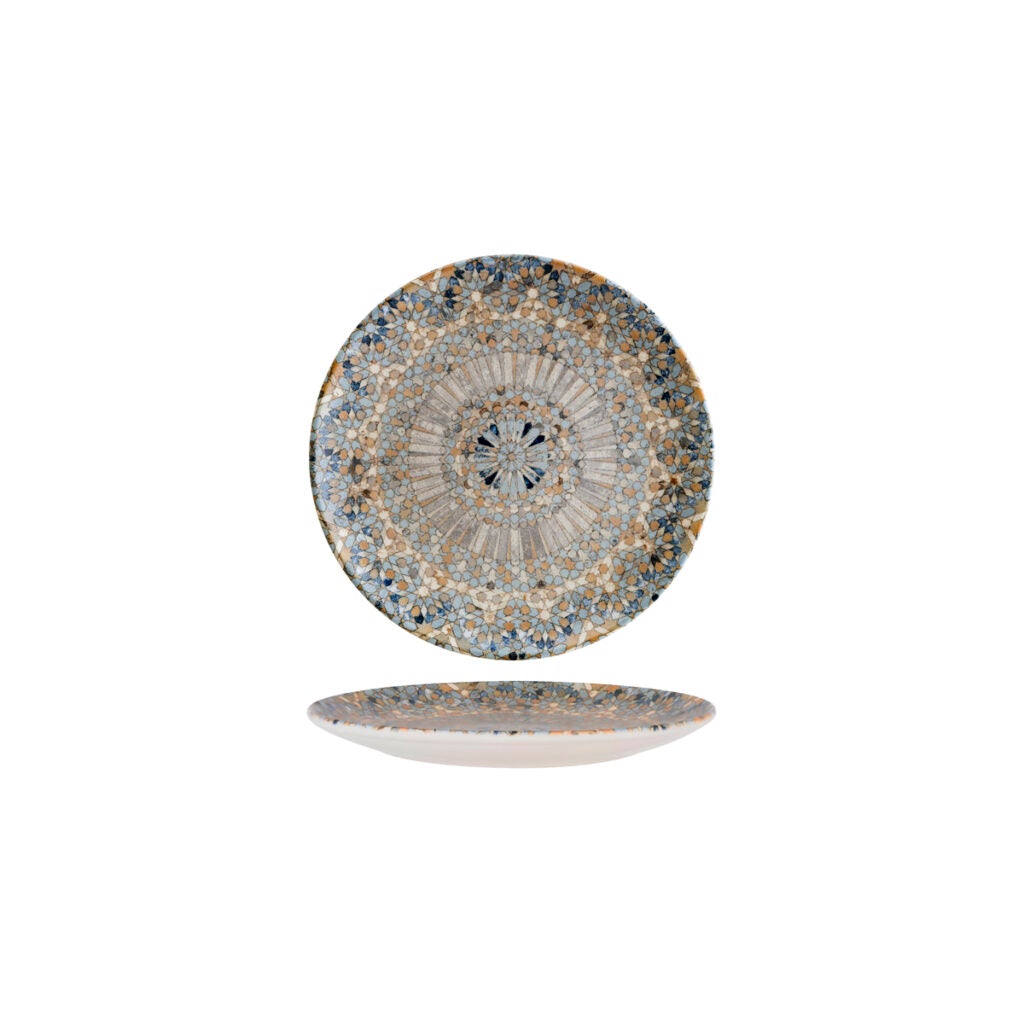 Round Coupe Plate - Mosaic, 210mm from Bonna. Patterned, made out of Ceramic and sold in boxes of 12. Hospitality quality at wholesale price with The Flying Fork!