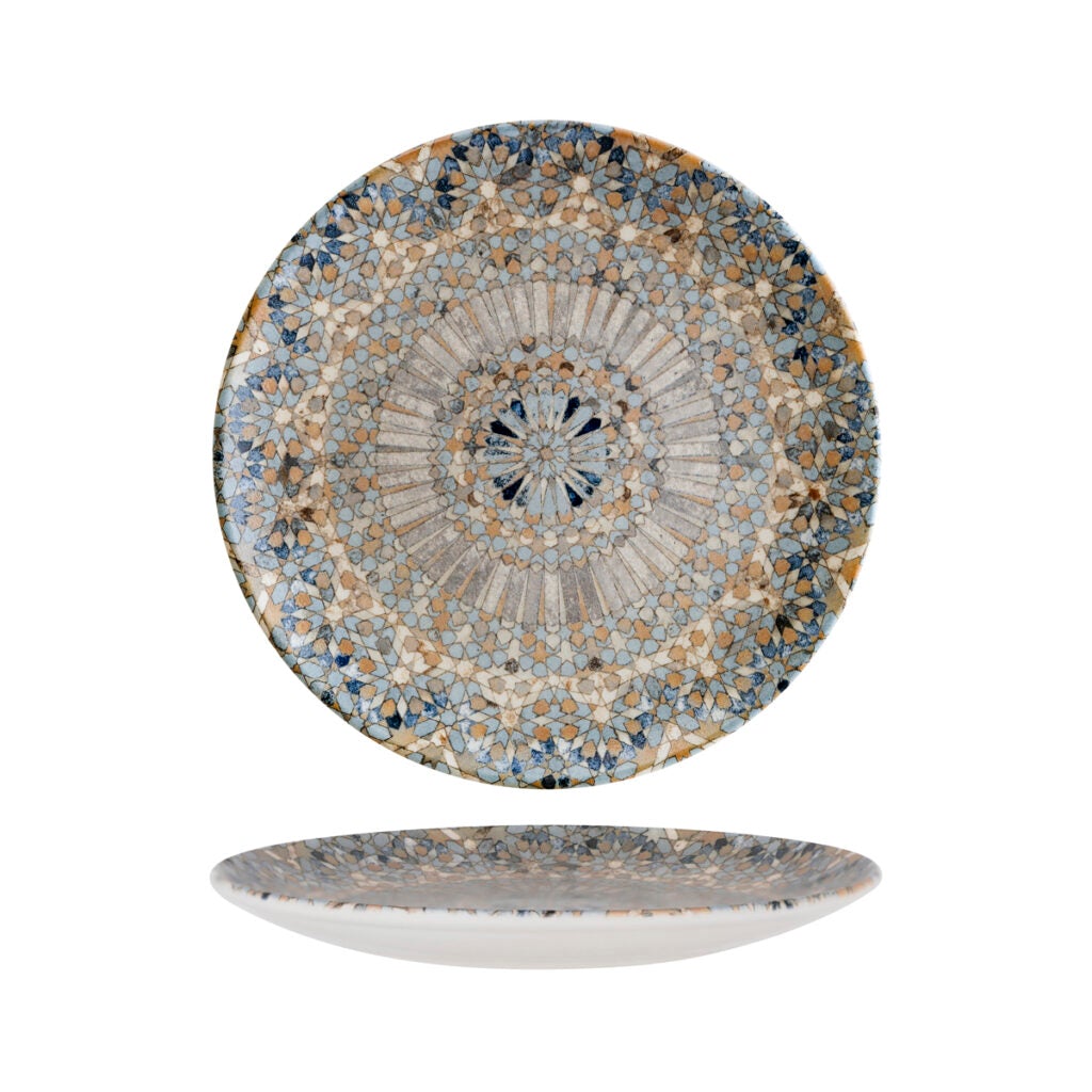Round Coupe Plate - Mosaic, 270mm from Bonna. Patterned, made out of Ceramic and sold in boxes of 6. Hospitality quality at wholesale price with The Flying Fork!
