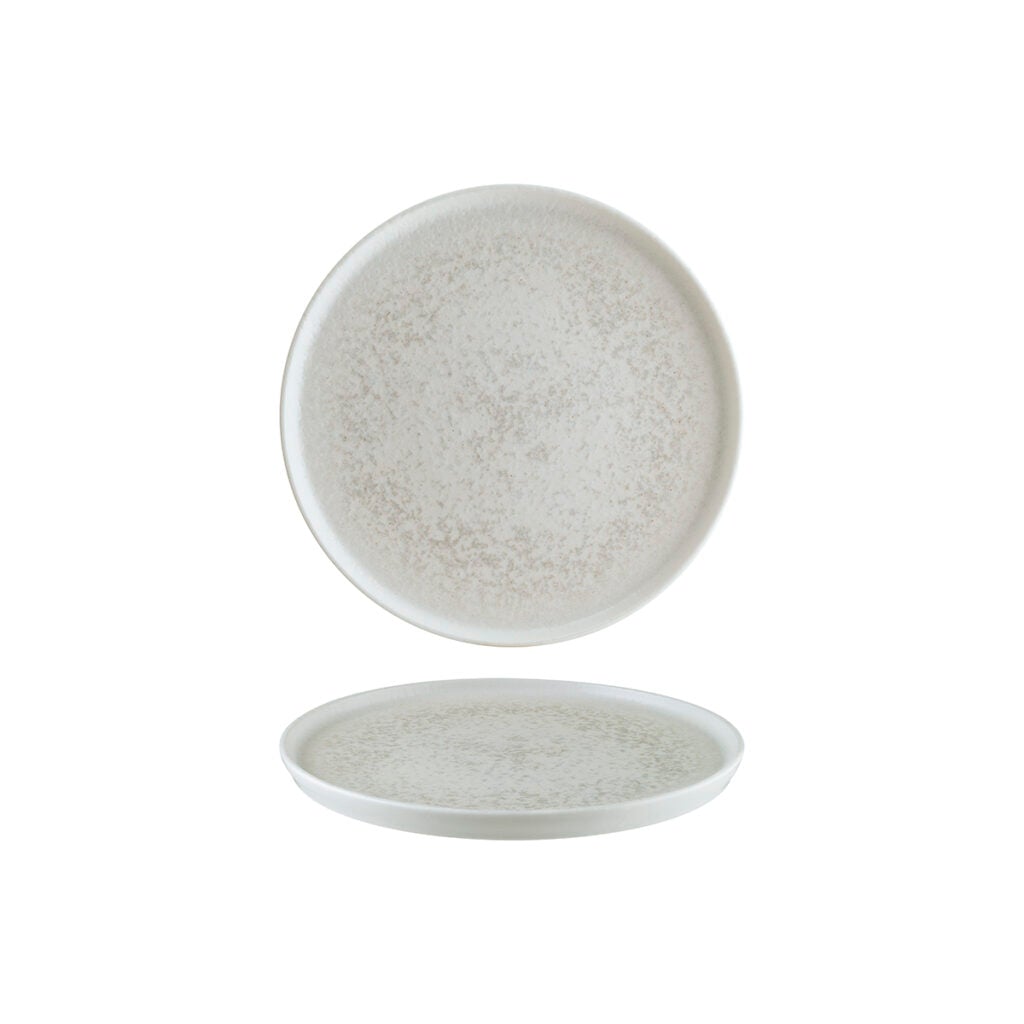 Round Plate - White, 220x17mm from Bonna. Patterned, made out of Ceramic and sold in boxes of 6. Hospitality quality at wholesale price with The Flying Fork!