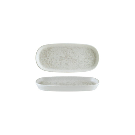 Oval Dish- White, 210x100x20mm from Bonna. Patterned, made out of Ceramic and sold in boxes of 12. Hospitality quality at wholesale price with The Flying Fork!