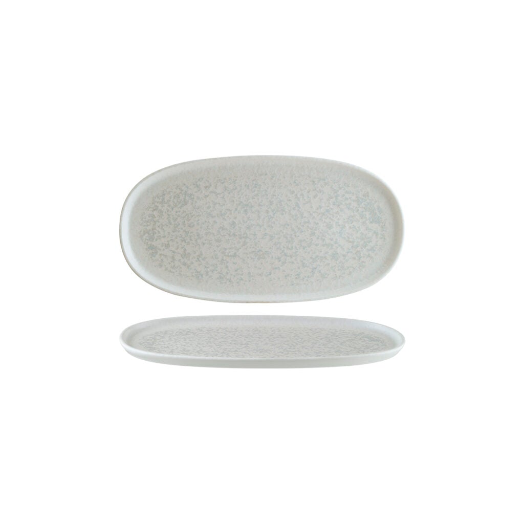 Oval Platter - White, 300x160x17mm from Bonna. Patterned, made out of Ceramic and sold in boxes of 6. Hospitality quality at wholesale price with The Flying Fork!