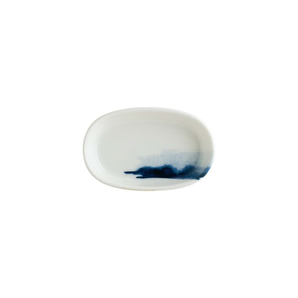 Oval Dish - Blue Wave, 100x22mm from Bonna. Patterned, made out of Ceramic and sold in boxes of 12. Hospitality quality at wholesale price with The Flying Fork!