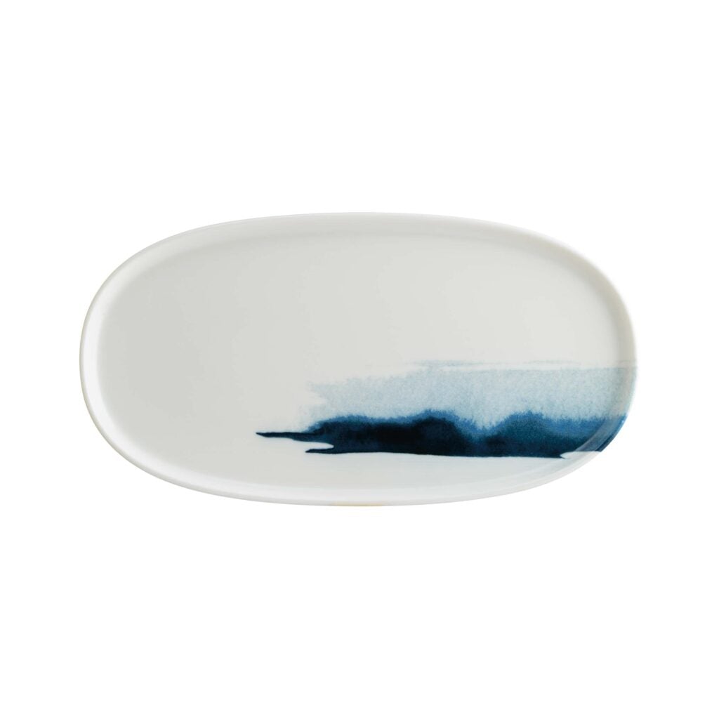 Oval Platter - Blue Wave, 300x160x17mm from Bonna. Patterned, made out of Ceramic and sold in boxes of 6. Hospitality quality at wholesale price with The Flying Fork!