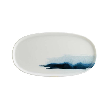 Oval Platter - Blue Wave, 300x160x17mm from Bonna. Patterned, made out of Ceramic and sold in boxes of 6. Hospitality quality at wholesale price with The Flying Fork!