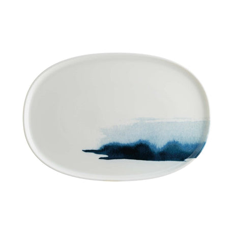 Oval Platter - Blue Wave, 340x230x18mm from Bonna. Patterned, made out of Ceramic and sold in boxes of 6. Hospitality quality at wholesale price with The Flying Fork!