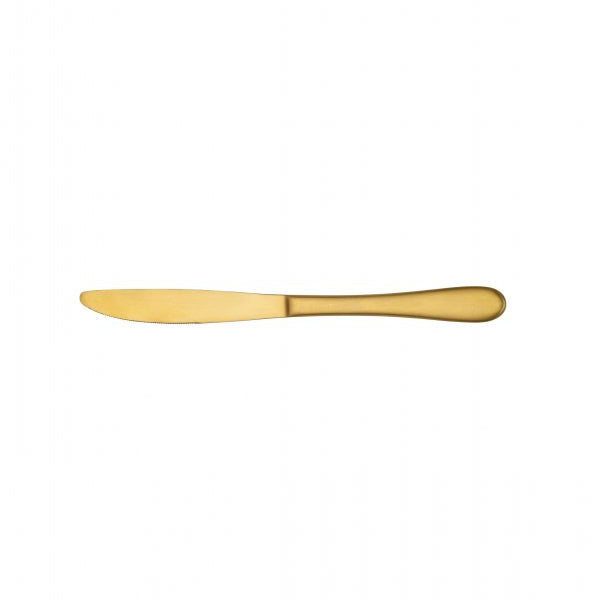 Dessert Knife - Soho Gold from tablekraft. made out of Stainless Steel and sold in boxes of 12. Hospitality quality at wholesale price with The Flying Fork!