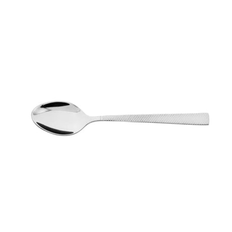 Coffee Spoon - Jewel from Amefa. Textured Handles, made out of Stainless Steel and sold in boxes of 12. Hospitality quality at wholesale price with The Flying Fork!