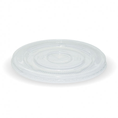 90mm PLA large lid - straw slot, clear from Biopak. Compostable, made out of PLA and sold in boxes of 1. Hospitality quality at wholesale price with The Flying Fork!