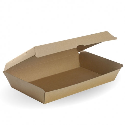 Family Box - 290x170x85mm - Box of 100 from BioPak. Compostable, made out of FSC�� certified paper and sold in boxes of 1. Hospitality quality at wholesale price with The Flying Fork!