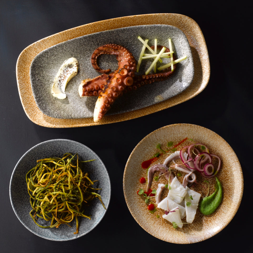 Round Plate - Coupe, 165mm, Raku Garnet Orange: Pack of 12