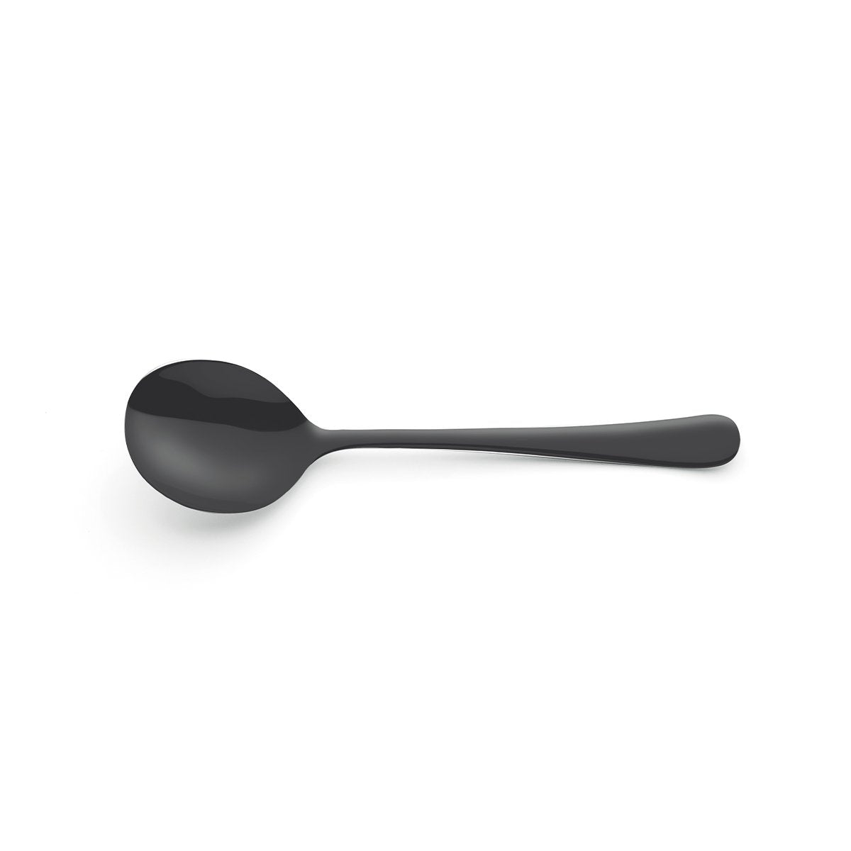 Soup Spoon - Matt Black, Austin from Amefa. Matt Finish, made out of Stainless Steel and sold in boxes of 12. Hospitality quality at wholesale price with The Flying Fork!