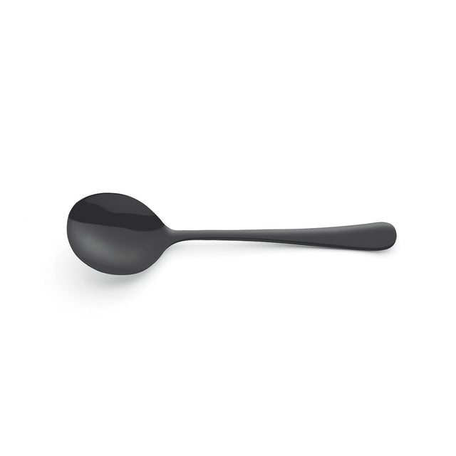 Soup Spoon - Matt Black, Austin from Amefa. Matt Finish, made out of Stainless Steel and sold in boxes of 12. Hospitality quality at wholesale price with The Flying Fork!