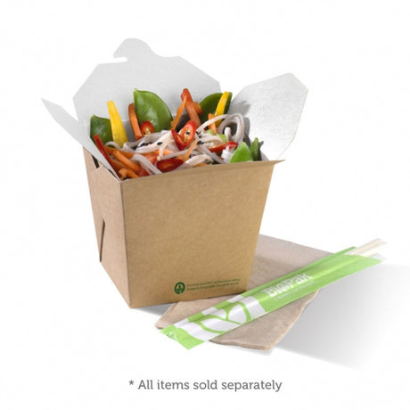 480ml (16oz) noodle box - FSC Mix - printed kraft-look - Carton of 500 units